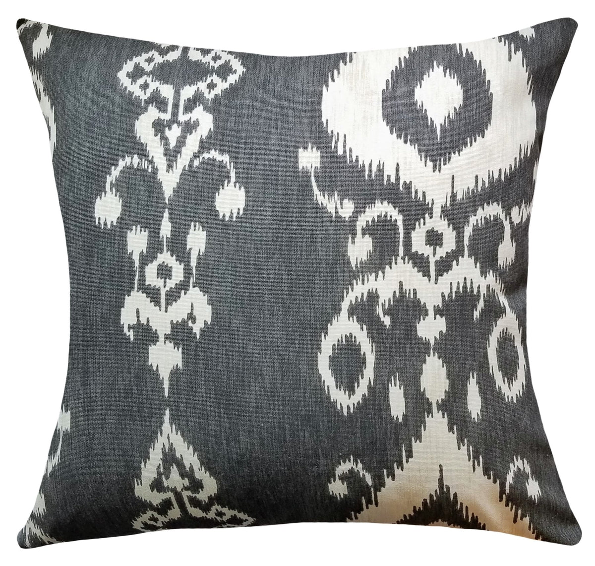 Nora Grey Ikat Pattern Throw Pillows Sky Iris