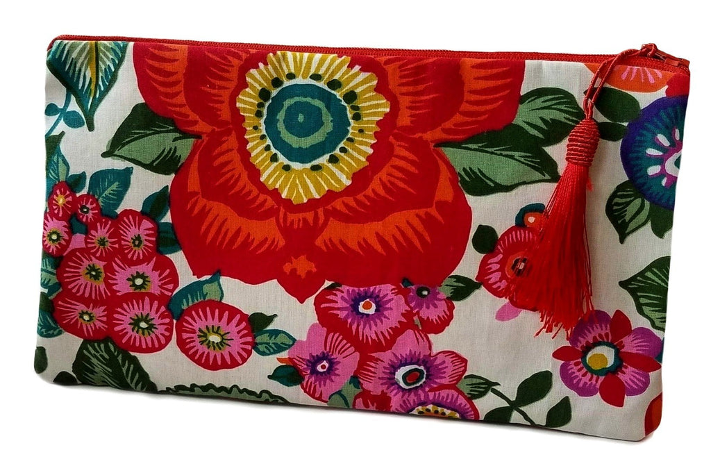 Purse Handmade Flowers Baguette Style floral print all over pattern  shoulder bag | eBay