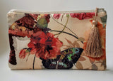 Satin Floral Clutch Bag