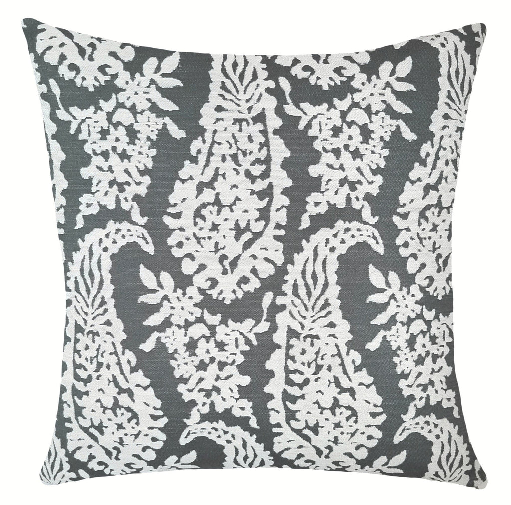 Victoria Gray Paisley Decorative Pillow - Shop Designer Styles – Sky Iris