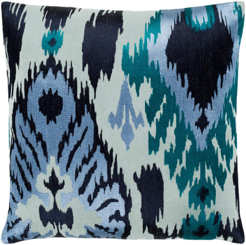 embroidered-blue-ikat-throw-pillows